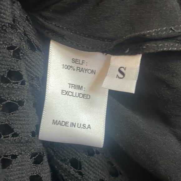 VMT $550 Caftan Maxi Dress Black S Small Veronica Toub Whimsy Witchy Goth - Picture 5 of 5